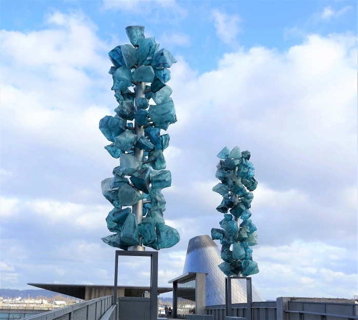 Glass sculptures in downtown Tacoma
